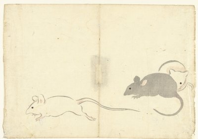 Three Rats (series title: Print Album of Korin) by Nakamura Hochu