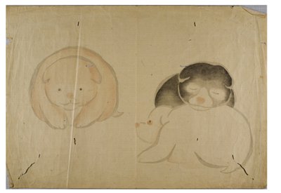 Puppies from the Album An Album of Pictures by Korin by Nakamura Hochu