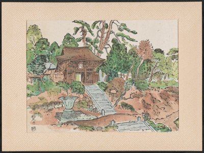 The Matsunodera Temple (Woodblock Prints of Sacred Kannon Temples) by Nakazawa Hiromitsu
