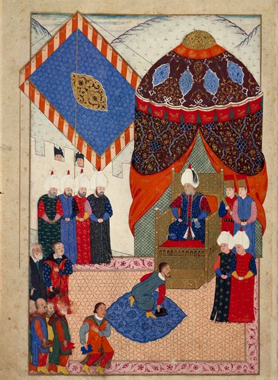 The Reception of the Hungarian Crown Prince, Zsigismond Janos by Suleyman I on 29th June by Nakkaş Osman