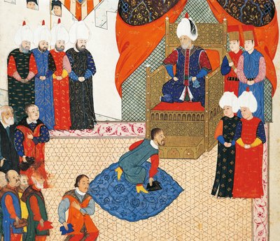 The Reception of the Hungarian Crown Prince, Zsigismond Janos by Suleyman I on 29th June by Nakkaş Osman