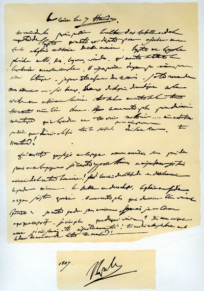 Letter from Napoleon Bonaparte to his brother Joseph, 25th July 1798 by Napoleon Bonaparte I