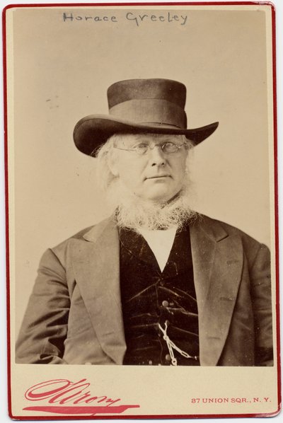 Horace Greeley, US Politician and Newspaper Editor by Napoleon Sarony