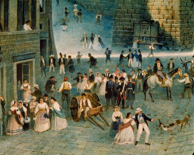 Holiday in Grimana Square in Perugia by Napoleone Verga