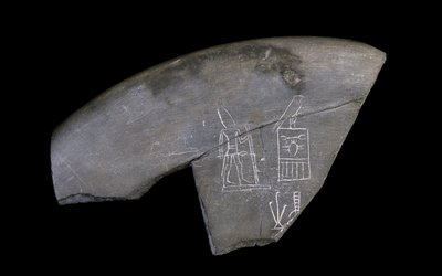 Fragment of Inscribed Stone Bowl, c.3285 BC by Naqada I Period Egyptian