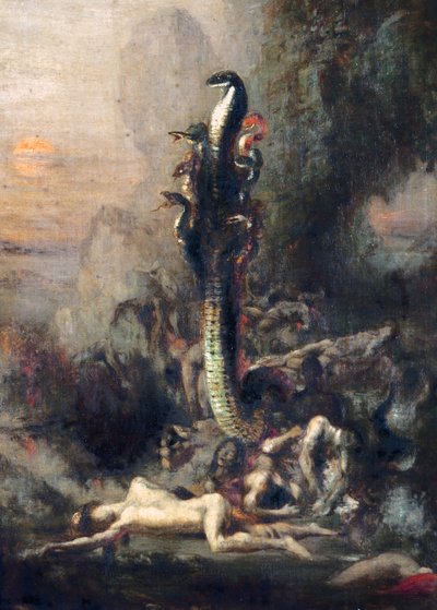 Hercules and the Lernaean Hydra, After Gustave Moreau, c.1876 (detail) by Narcisse Berchere