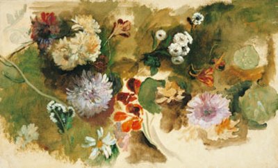 Studies of Various Flowers by Narcisse Virgile Diaz de la Peña