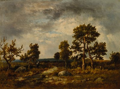 Path Near the Pond of Vipers, Fontainebleau Forest (detail) by Narcisse Virgile Diaz de la Peña