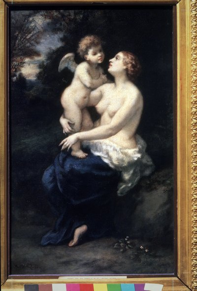 Venus with Cupid on Her Lap by Narcisse Virgile Diaz de la Peña
