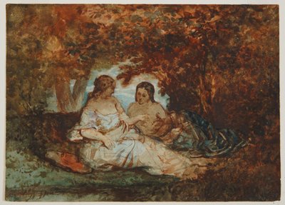 Woodland Scene by Narcisse Virgile Diaz de la Peña