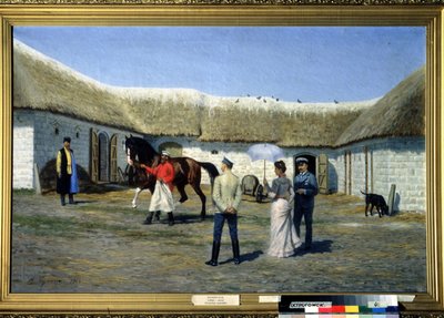 Horse breeder by Narkis Nikolaevich Bunin