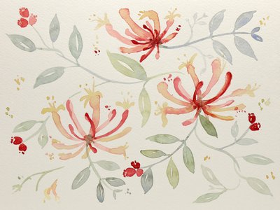 Delicate Watercolor Botanicals by Natalie Bruns