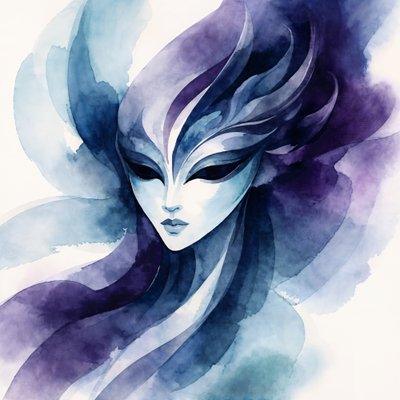 Ethereal Blue Mask by Natalie Bruns