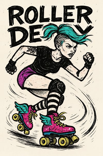 Rebel Roller Skater by Natalie Bruns