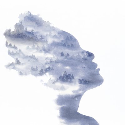Serene Forest Silhouette by Natalie Bruns