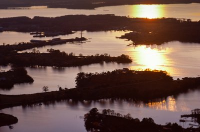 Aerial on the western shore of the Chesapeake Bay in Virginia around Mathews County by Nathan Benn