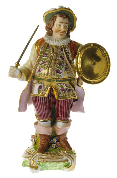 English 18th Century Porcelain Ceramic Figure of Actor David Garrick by Nathan Benn