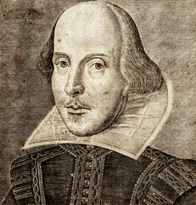 Portrait of William Shakespeare on Frontispiece of Comedies, Histories, & Tragedies by Nathan Benn