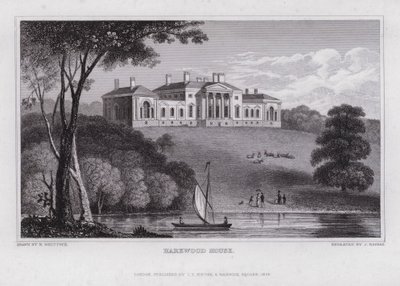 Harewood House by Nathaniel (after) Whittock