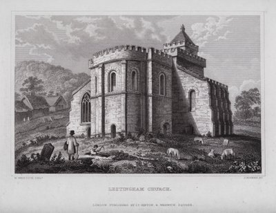 Lestingham Church by Nathaniel (after) Whittock