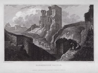 Sarborough Castle by Nathaniel (after) Whittock