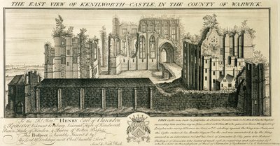 The East View of Kenilworth Castle in the County of Warwick, 1729 by Nathaniel Buck
