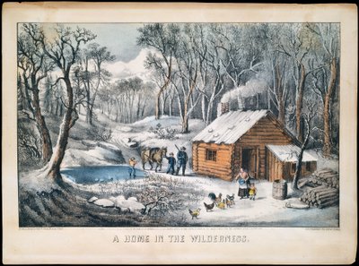 A Home in the Wilderness by Currier and Ives