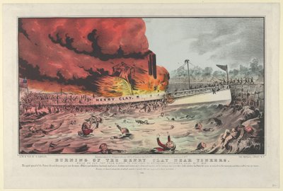 Burning of the Henry Clay Near Yonkers, 1852 by Nathaniel Currier