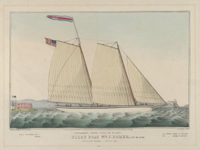 Extraordinary Express Across the Atlantic - Pilot Boat William J. Romer, Captain McGuire by Nathaniel Currier