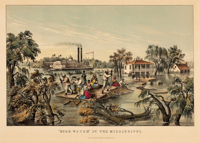 “High Water” in the Mississippi by Nathaniel Currier