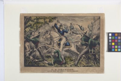 U. S. Dragoons, Cutting Their Way Through A Mexican Ambush by Nathaniel Currier