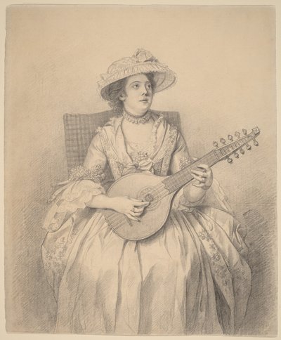 Woman Playing a Cittern by Nathaniel Dance-Holland