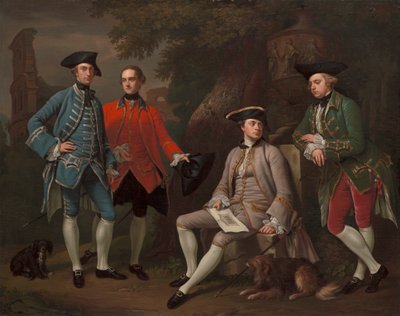 James Grant of Grant, John Mytton, the Hon. Thomas Robinson, and Thomas Wynne by Nathaniel Dance