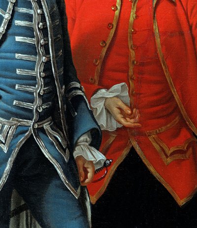 James Grant of Grant, John Mytton, the Honorable Thomas Robinson and Thomas Wynne (detail) by Nathaniel Dance Holland