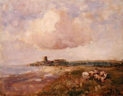 Irish Coastal View with Boy and Cattle by Nathaniel Hone
