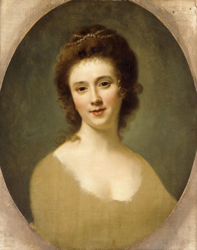 Portrait of Miss Sunning, head and shoulders by Nathaniel Hone