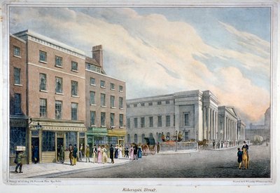 Aldersgate Street, City of London by Nathaniel Whittock