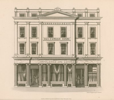 Shop Front of Shoolbred and Cooke, Drapers, Tottenham Court Road, London by Nathaniel Whittock