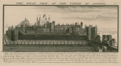The west view of the Tower of London by Nathaniel and Samuel Buck