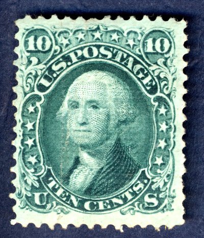 10c Washington E Grill Single, 1867 by National Bank Note Company