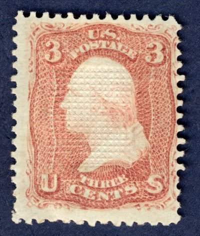 3c Washington E Grill Single, 1868 by National Bank Note Company