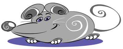 Curly Mouse - Cartoon by Neale Osborne