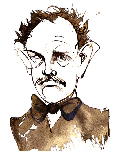 Richard Strauss, German Composer and Conductor (1864-1949); Caricature by Neale Osborne
