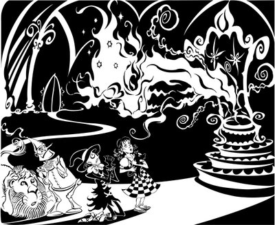 The Wonderful Wizard of Oz: The Great Oz Speaking to Dorothy, the Scarecrow, the Tin Man, the Cowardly Lion, and Toto by Neale Osborne