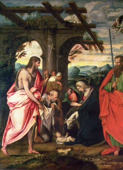 Birth of Christ with St. Paul and St. John the Baptist by Neapolitan School