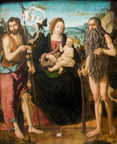 Virgin and Child between St. John the Baptist and St. Onuphrius by Neapolitan School