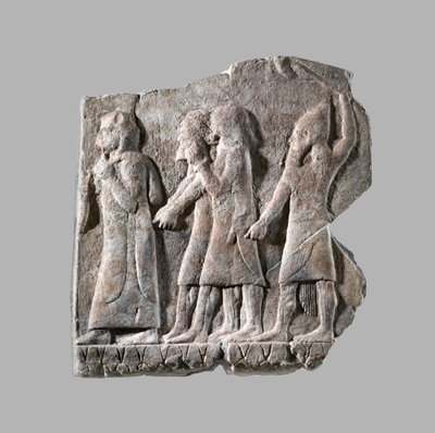 Relief: procession of captives by Neo Assyrian