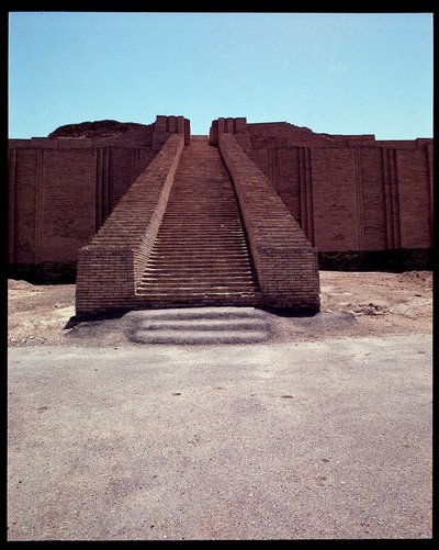 View of the Stairway of the Reconstructed Ziggurat, 2050 BC by Neo Sumerian