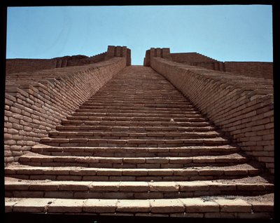 View of the Stairway of the Reconstructed Ziggurat by Neo Sumerian