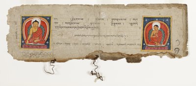 Page from a Buddhist Manuscript, Possibly from the Mahashitalanika by Nepalese School